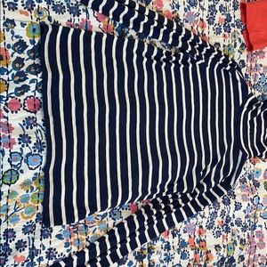 Blue and white striped Aerie Turtle Neck shirt